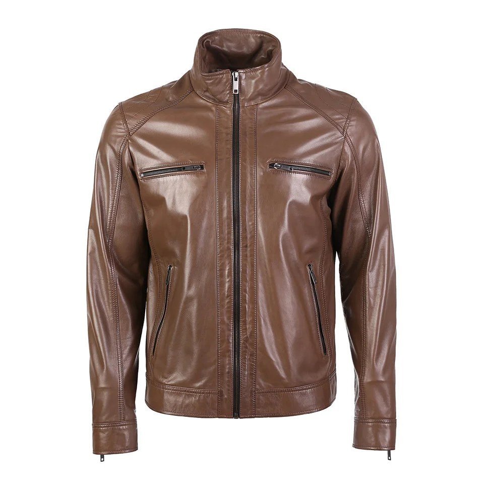 Men's Chocolate Brown Leather Jacket